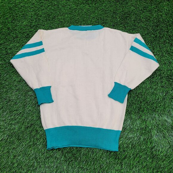 Vintage 80s MOD Sweater Womens XS/S 17x24 Ivory - Picture 2 of 12